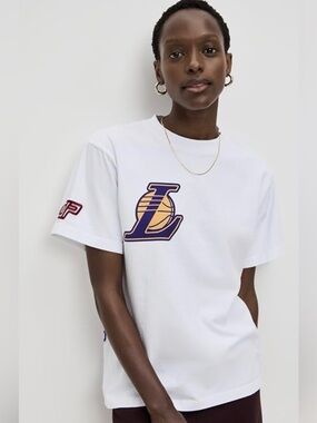 DANNIJOPRO Los Angeles Lakers NBA Team Tee White NWT Size M & L